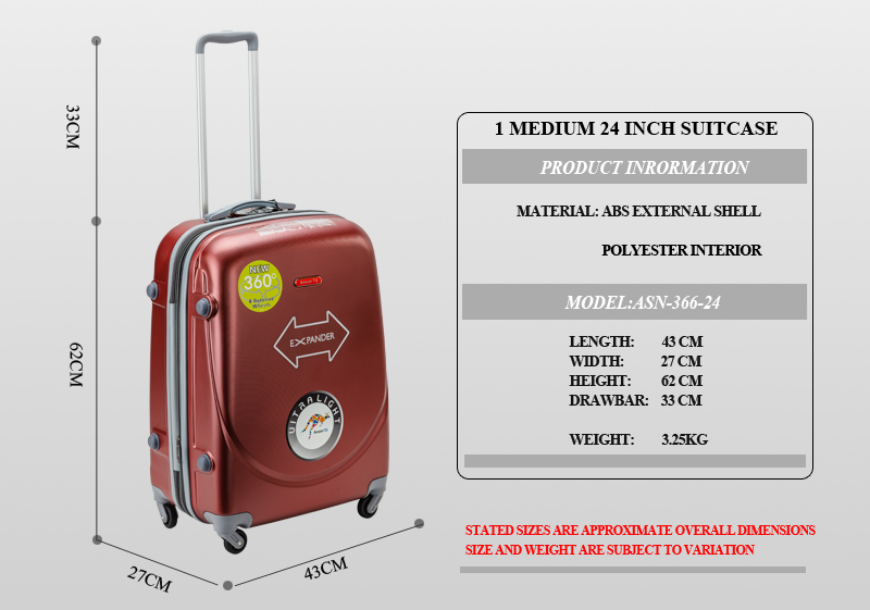 62 inches luggage picture