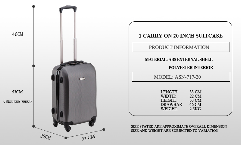 20inch luggage size